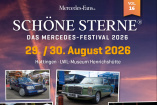 16. SCHÖNE STERNE 2026 - Das große Mercedes-Festival | Samstag, 29. August 2026