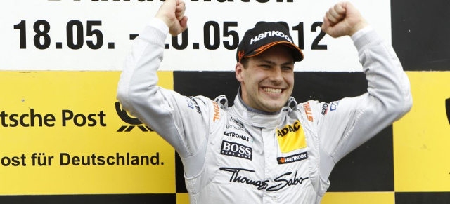 DTM 2012: Mercedes AMG siegt in Brands Hatch : Mercedes-Fahrer Gary Paffett holt das "Heimspiel" 