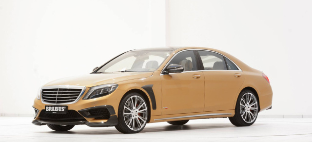 Goldenes Mercedes Tuning: BRABUS 850: Der Mercedes S63 AMG hat die Gabe der besonderen Farbe