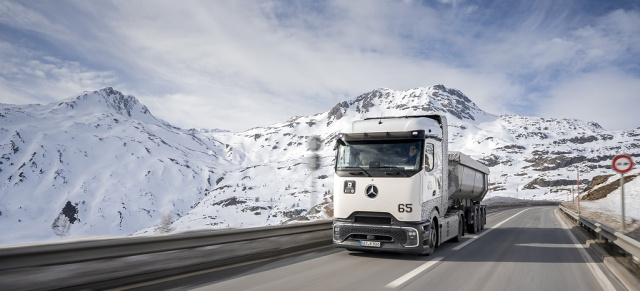 Elektromobilität: nächste Generation Brennstoffzellen-Lkw: Daimler Truck testet erste Prototypen in den Schweizer Alpen