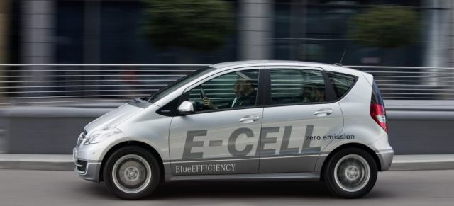 Mercedes A-Klasse E-Cell : Das familientaugliche Elektroauto für die Stadt: der kompakte Fünfsitzer mit batterie-elektrischem Antrieb und mehr als 200 km Reichweite wird ab Herbst 2010 gebaut
