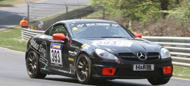 2. Lauf VLN:  SLK von Motorsport SING auf  Platz 4 : Nur Getriebprobleme verhinderten eine bessere Platzierung des  Mercedes SLK von Motorsport SING 