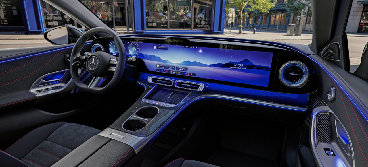 Vorgucker: das Interieur der elektrischen Mercedes-Benz C-Klasse: Wohlgefühl inside: Die elektrische C-Klasse will ein Innen(t)raumwagen sein