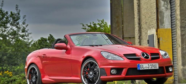 "Roter Baron" - rassig roter Mercedes SLK: Sehr rot und sehr gut schaut der  Mercedes Roadster aus

