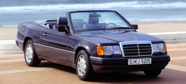 Rückspiegel: 25 Jahre E-Klasse Cabriolet: September 1991 feierte das viersitziges Cabriolet der Baureihe 124 Premiere