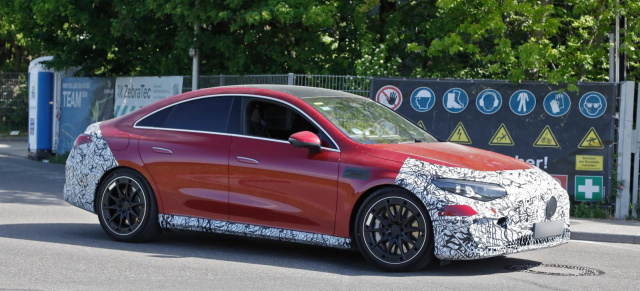 Mercedes-AMG Erlkönig erwischt: Starkstromer CLA 45 EV mit weniger Tarnung