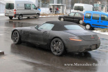 Erlkönig erwischt: Mercedes SLS AMG Roadster mit ungetarntem Verdeck: Endlich ist zu sehen, wie der neuen Mercedes Sportwagen aus Affalterbach on Top aussehen wird
