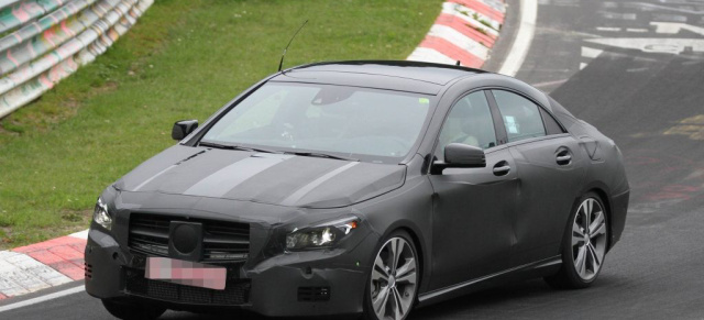 Erlkönig erwischt: Aktuelle Bilder vom Mercedes CLA: Neue Fotos vom  Mercedes Benz CLA mit etwas weniger Tarnung
