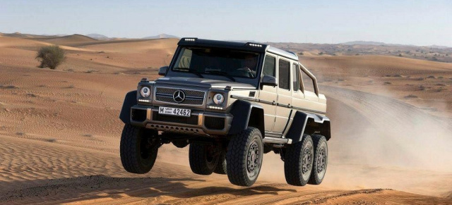 Das kostet der Sechs-Spaß: Mercedes G63 AMG 6x6  ab 379.000 Euro netto : Dreiachsige G-Klasse dürfte der derzeit teuerste Neuwagen mit Stern sein
