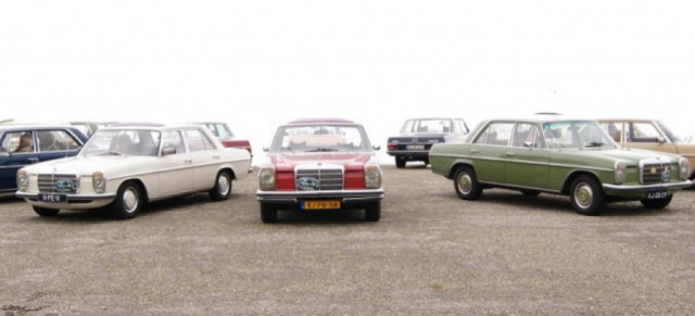 5. Juni: Strich-Acht Weltrekord-Versuch, Biddinghuizen : Treffen des W114 W115 Club Nederland am 5.6.2011
