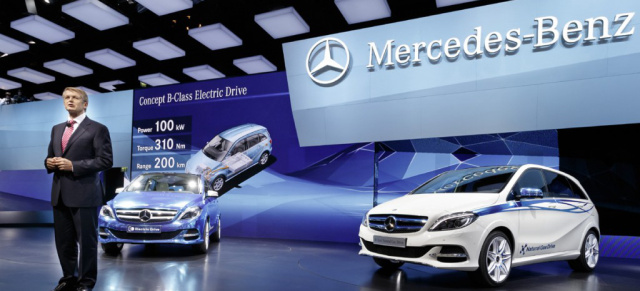 Elektromobilität: Daimler-Entwicklungschef Weber sieht Mercedes deutlich vor BMW: Die Mercedes B-Klasse Electric Drive hat im Vergleich mit dem BMW i3 in  allen wichtigen Disziplinen die Nase vorn

