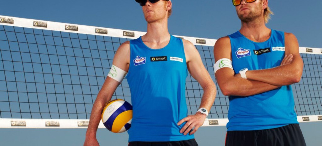 Echt vergoldet: smart beach tour Finale mit Olympiasiegern : Olympiasieger Julius Brink und Jonas Reckermann spielen um die Deutsche smart Beach-Volleyball Meisterschaft 
