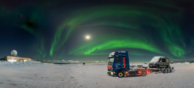 eActros 600 : „Coole“ Performance am Polarkreis: Mercedes-Benz eActros 600 bewährt sich bei eNordkapp Challenge