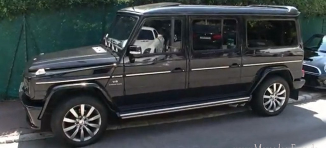 In die Länge gezogen:  Mercedes G55 als Stretch-Version: Langversion des Mercedes G55 in Monaco gesichtet
