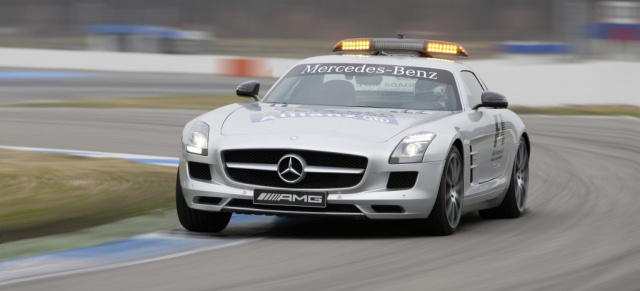Formel 1: Mit AMG  auf Nummer Sicher:  SLS AMG und neues C 63 AMG T-Modell in der Formel-1-Weltmeisterschaft am Start.
High-Performance-Automobile von Mercedes-AMG sorgen für Sicherheit