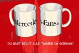 Unsere neue Mercedes-Fans.de Tasse 2.0: Jetzt bestellen: "Du hast nicht alle Tassen im Schrank"-Tasse mit Postkarte!