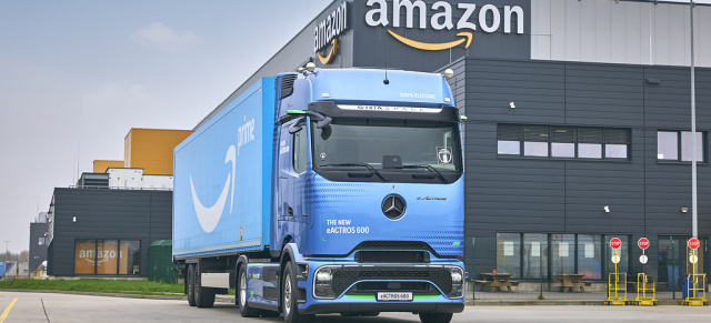 Größter E-Lkw-Auftrag für Mercedes-Benz Trucks: Großauftrag: Amazon bestellt über 200 elektrische eActros 600