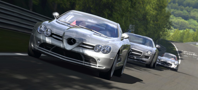 Warten auf Gran Turismo 5: Zahlreiche Mercedes-Modelle unter den rund 1000 Autos, aber schafft es Gran Turismo 5 noch rechtzeitig unter den Weihnachtsbaum?

