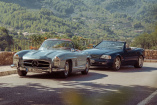 Eleganter Paarlauf: Sonniger Sternen-Kult: Mercedes SL 600 trifft 300 SL Roadster