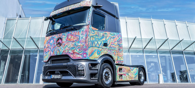 Mercedes-Benz Trucks präsentiert Actros L Art Edition mit Künstler-Sondergestaltung: Lasterhaftes Art-Car