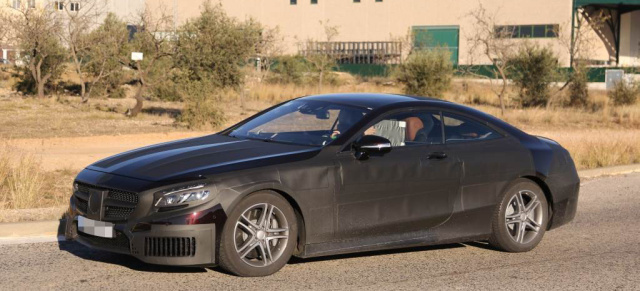 Erlkönig erwischt: Aktuelle Bilder vom Mercedes S-Klasse Coupé: Neue Fotos vom Oberklasse-Zweitürer mit weniger Tarnung
