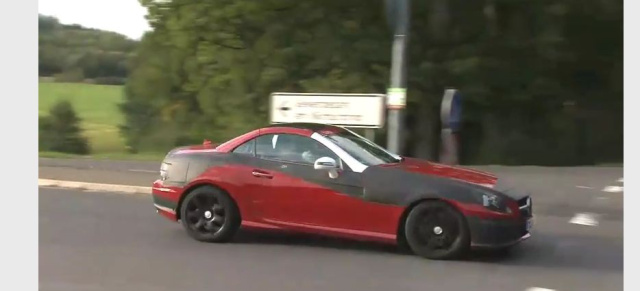 Video: neuer Mercedes SLK 2011 Erlkönig : Bewegte Bilder vom neuen Mercedes Roadster bei Testfahrten auf dem Nürburgring

