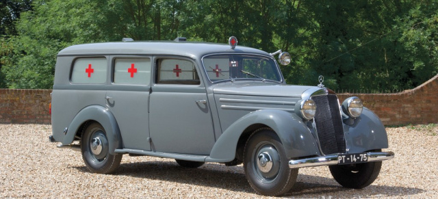 Ambulanz mit Stern: 1952 Mercedes-Benz 170 S-V Krankenwagen: SANitätsKrAnkenwagen mit LUEG Aufbau 