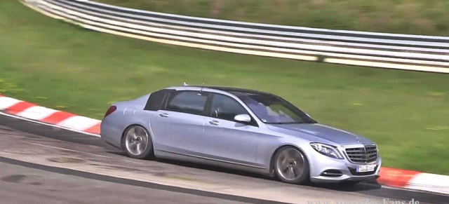 Erlkönig-Video: Mercedes S600 Maybach braust durch die Grüne Hölle: Aktuelles Video von Fahrtests der kommenden  S-Klasse Luxusausgabe auf dem Nürburgring
