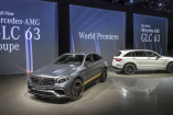 Weltpremiere des sportlichsten Midsize-SUV mit dem Stern : Mercedes-AMG GLC 63 am Vorabend der New York International Auto Show 