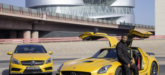 Usher in da house! Popstar besucht AMG: Nach Motoren-Montage testet der Superstar den neuen A 45 AMG