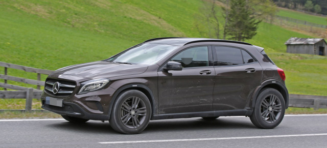 Erlkönig erwischt: Mercedes-SUV-Versuchsträger - Testwagen für Mini-G-Klasse?: Spy Shot: 2018 Mercedes Benz SUV Versuchsträger auf Basis des GLA erwischt