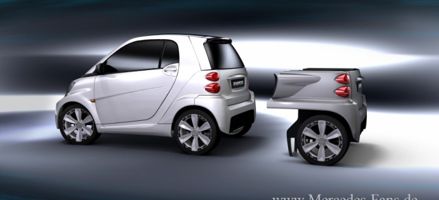 "Dock+Go" - ungewöhnliches Rinspeed-Projekt auf smart -Basis : Rinspeed stellt auf Genfer Automobilsalon 2012  ein pfiffiges Mobilitätssystem vor
