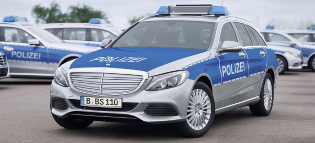 Mercedes-Benz und smart auf der GPEC 2016: Tatütata: Die Mercedes-Benz Polizeiwagen sind da! 